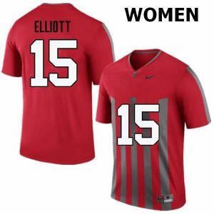 NCAA Ohio State Buckeyes Women's #15 Ezekiel Elliott Throwback Nike Football College Jersey CWN7545XR